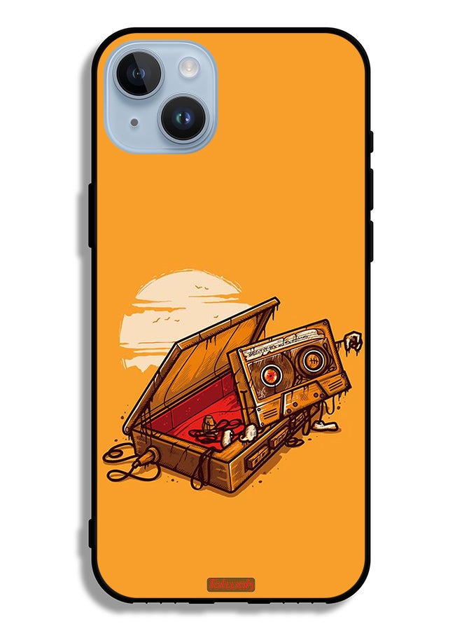 Tolwak Apple iPhone 14 Plus Protective Case Cassette And Tape Art - Image 2