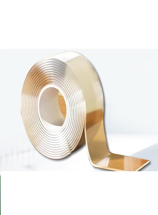 VALUEVIBES Transparent Corner Protectors for Kids - Baby Safety Edge & Corner Guards Set for Furniture, Including 3cm Width Edge Protection Strips in 5m & 10m Lengths (Gold(Double Sided -2x30MMx5M)) - Image 1