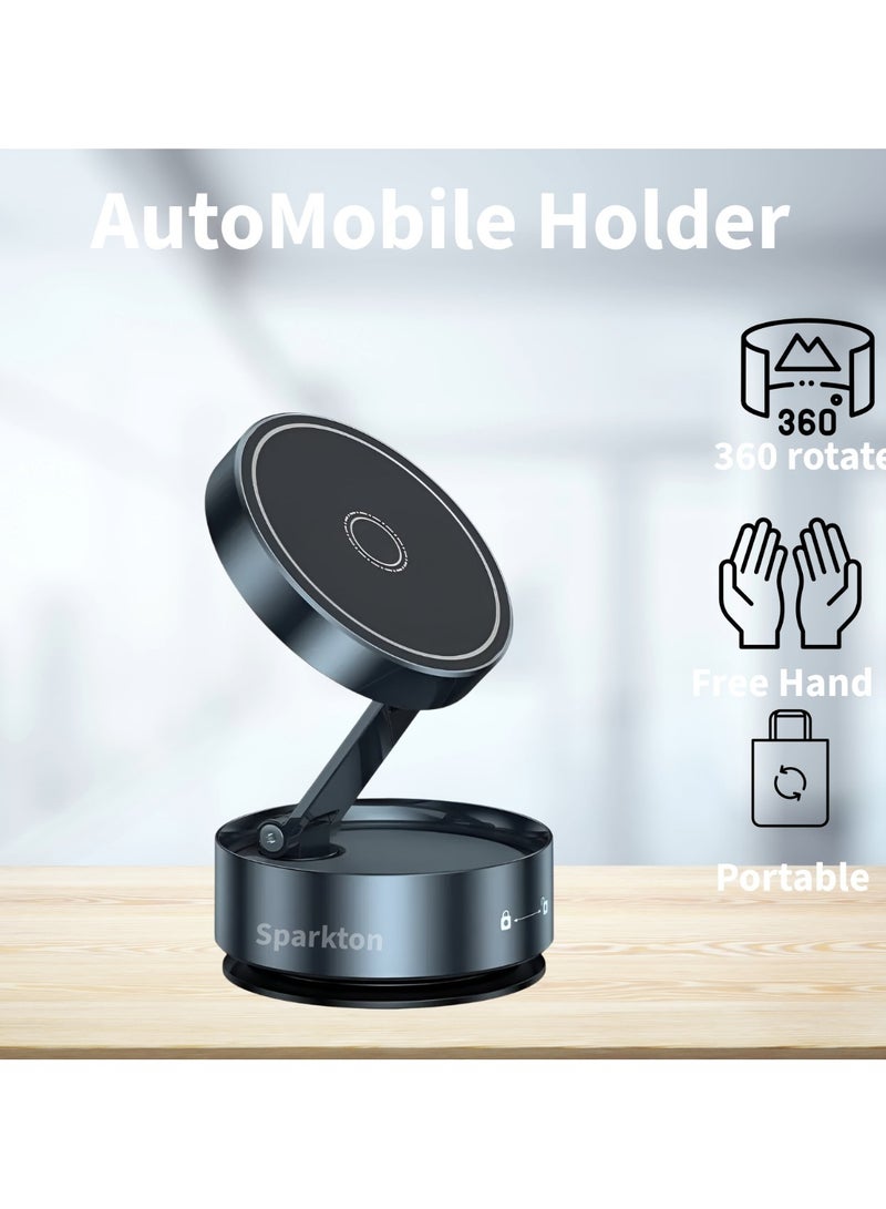 Sparkton Magnetic Car Phone Holder  360 Rotation Phone Mount Universal Magnetic Phone Mount for iPhone  Android  Hands Free Adjustable  Secure Dashboard Car Mount. - Image 2