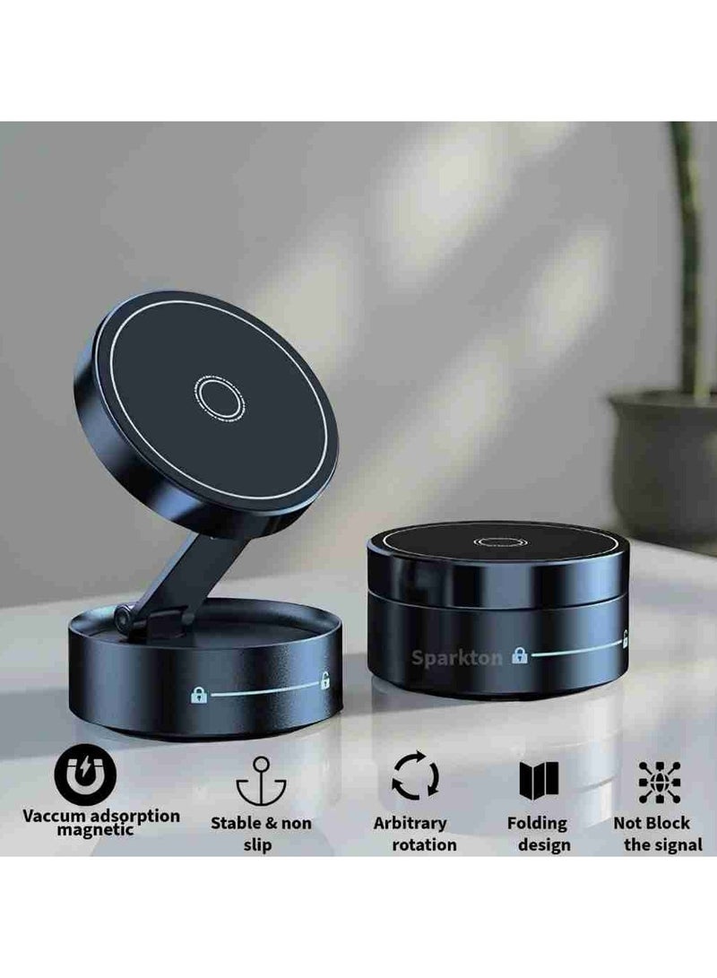 Sparkton Magnetic Car Phone Holder  360 Rotation Phone Mount Universal Magnetic Phone Mount for iPhone  Android  Hands Free Adjustable  Secure Dashboard Car Mount. - Image 1