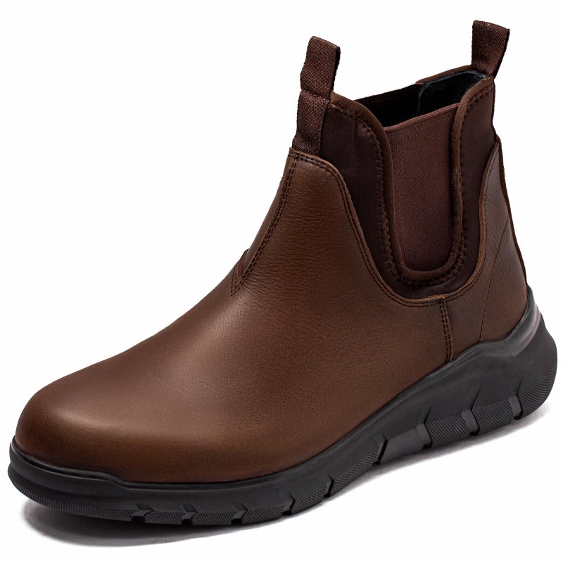 Arkbird Men's Wide Toe Box Oil-Waxed Leather Chelsea Boots for Daily Work Hiking Camping - Image 1
