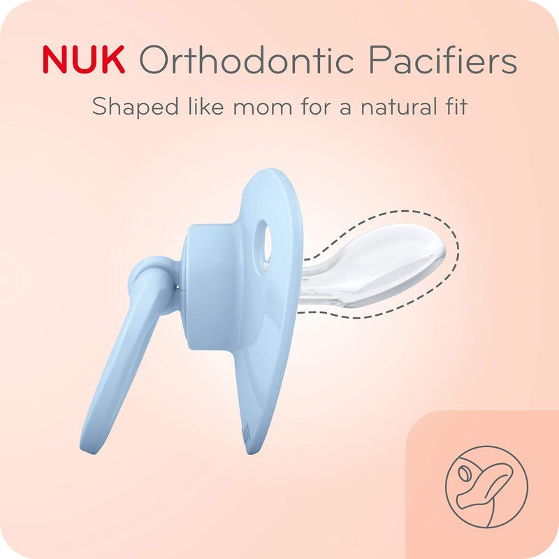 NUK Orthodontic Pacifiers, 6-18 Months, 2 Pack - Image 2
