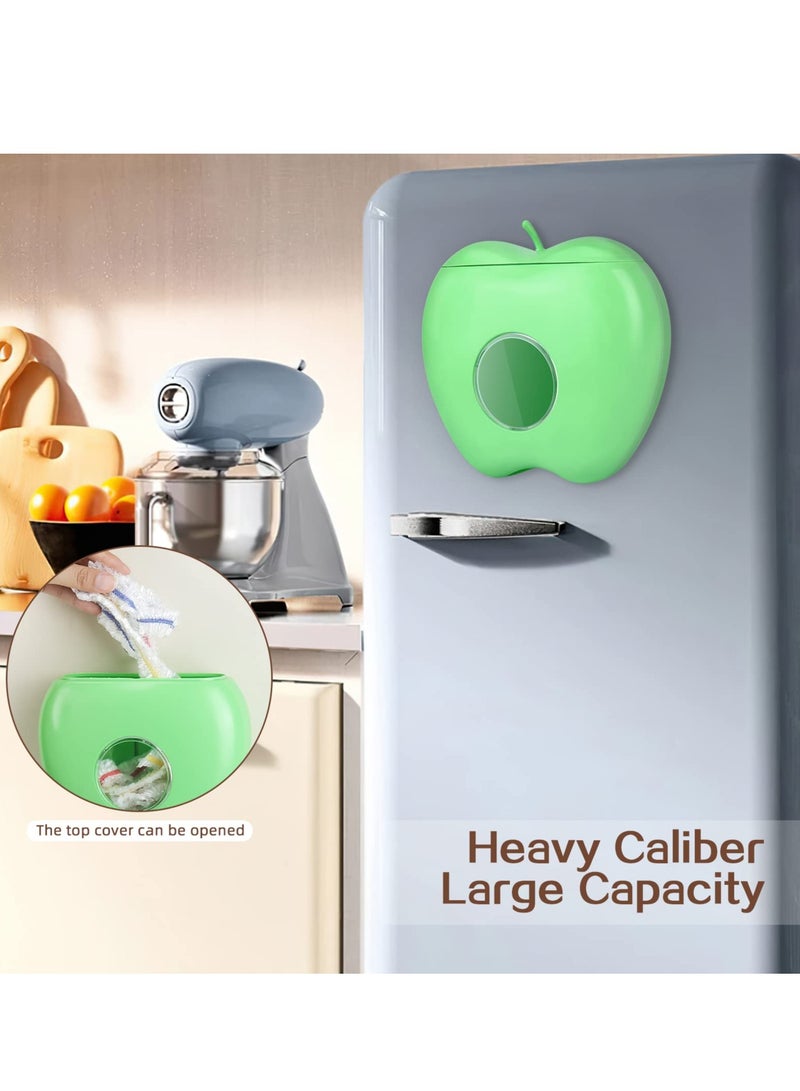 Plastic Wrap Storage Box with 100pcs Plastic Wrap, Multi-functional Wall-Mounted Cling Film Dispenser, Large Capacity Fresh Keeping Bag Storage Box for Kitchen, Vegetable Fruit Food (Green) - Image 4