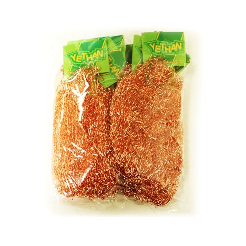 YETHAN Copper Scouring Pad, Scrubbing Scour Pads 10 Pcs/Pack, Pure Copper, 13g / Pc - Image 4