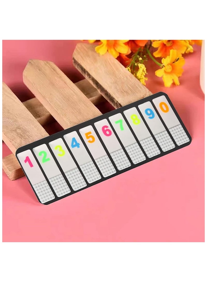 فواصل ملاحظات لاصقة - شفافة وملونة ارقام من 0 الى 9 - Image 1