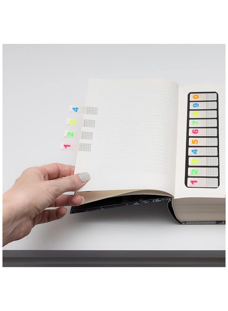 فواصل ملاحظات لاصقة - شفافة وملونة ارقام من 0 الى 9 - Image 4