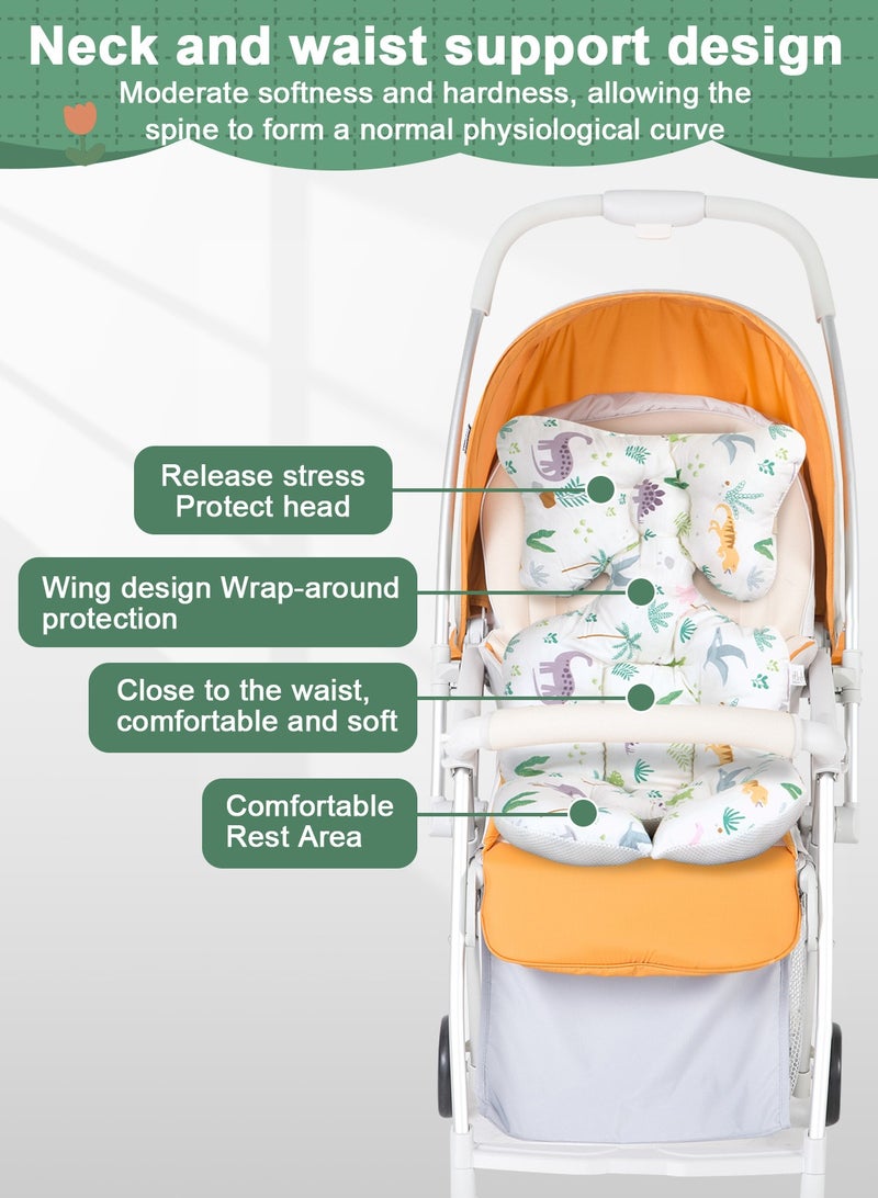 URbazaar Infant Car Seat Head Support, Soft Baby Carseat Head & Body Support, Elephant Baby Car Seat Insert Cushion for Newborn Boys - Image 4