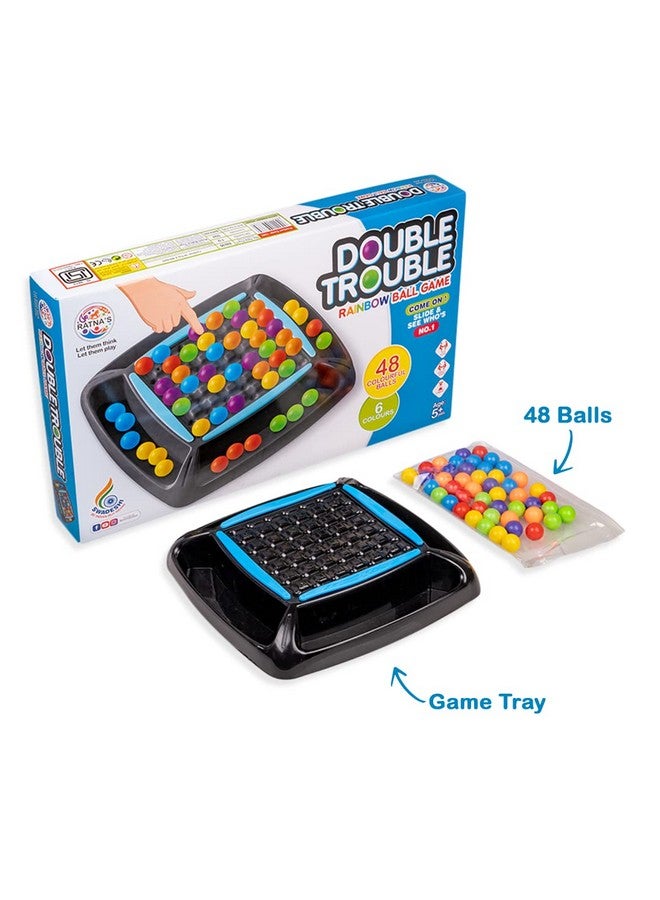 راتاناز لعبة لوحة مطابقة كرات قوس قزح الملونة من راتنا دبل ترابل، مناسبة من 2 إلى 4 لاعبين، لعبة عائلية - Image 3