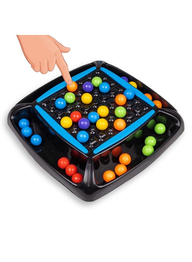 راتاناز لعبة لوحة مطابقة كرات قوس قزح الملونة من راتنا دبل ترابل، مناسبة من 2 إلى 4 لاعبين، لعبة عائلية - Image 1