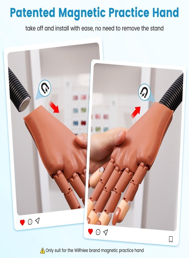 Wilfniee (1 Palm Only, Only Fit for Wilfniee Magnetic Nail Hand) Wilfniee Practice Hand Palm for Acrylic Nails: Magnetic Nail Practice Hand Palm Flexible Fake Hand For Nail Practice - Image 2