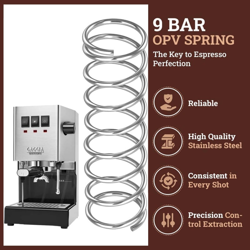 Generic Gaggia 9 Bar OPV Spring for Gaggia Classic Pro, Classic Pro Evo, & Other Home Models - Precision Engineered Replacement Part for Optimal Espresso Brewing - Ensure Consistent Pressure | 2 Spring  - Image 2