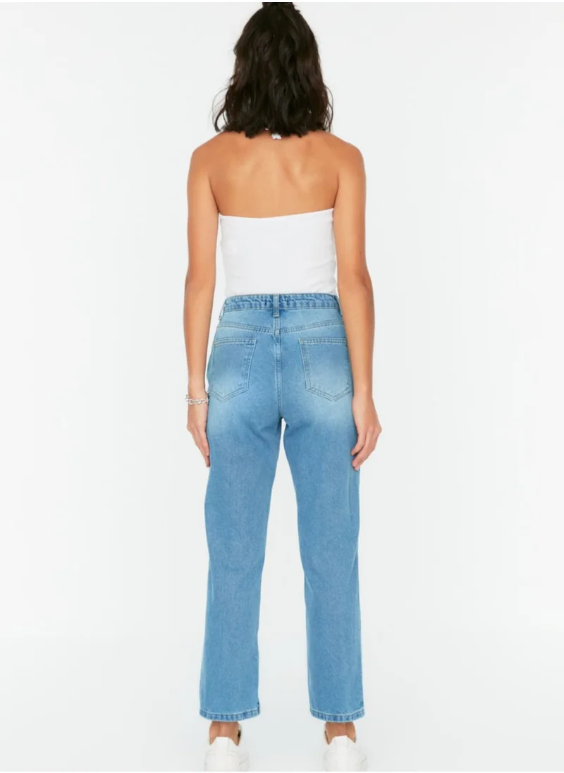 trendyol High Waist Embroidered Jeans