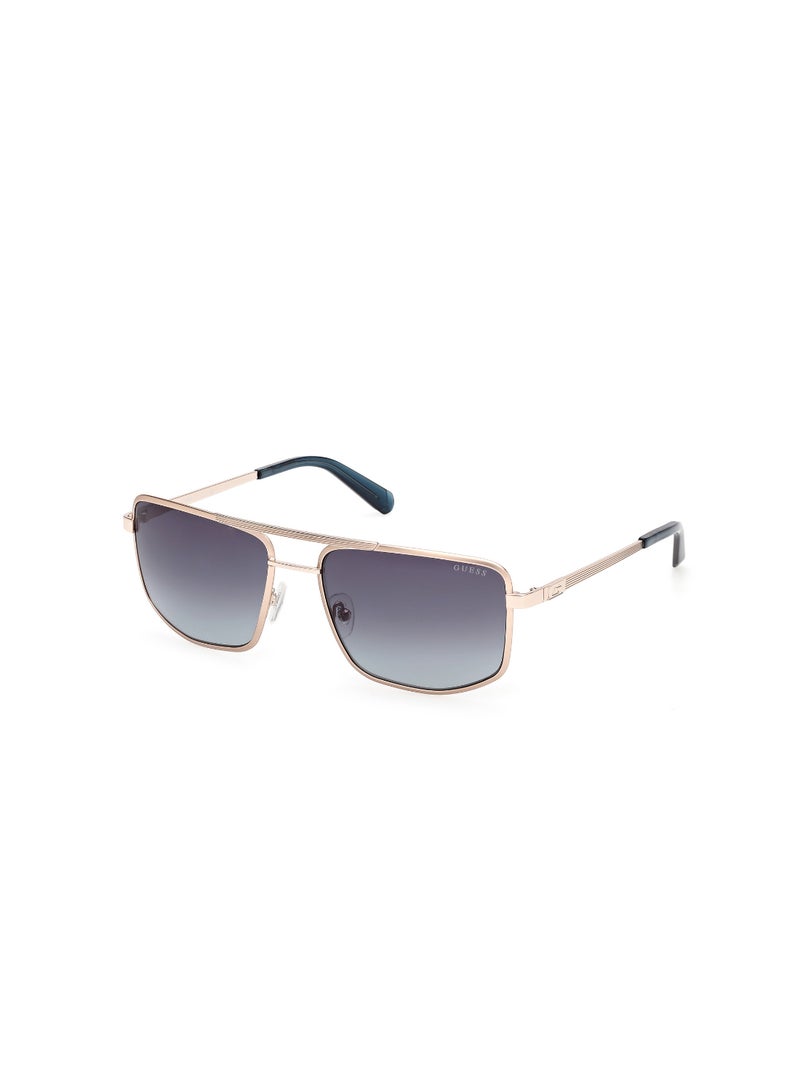 GUESS FULL RIM MALE NAVIGATOR GOLD METAL SUNGLASSES - Image 1