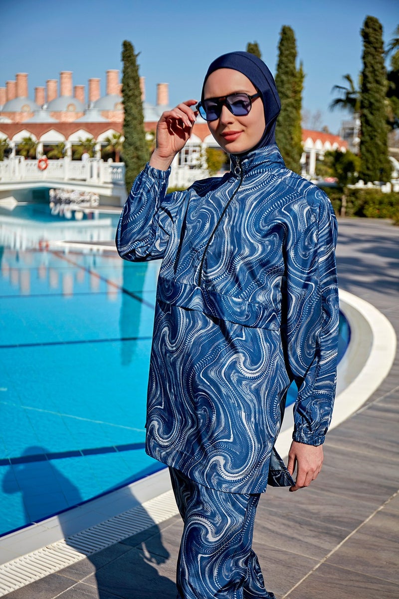 Remsa Mayo Remsa Swimsuit Remsa Parachute Fully Covered Hijab Swimsuit R4701 Wind  - Image 1