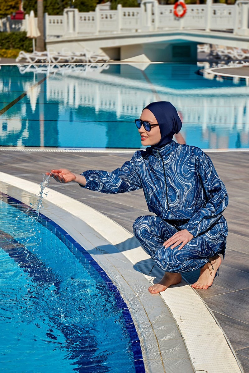 Remsa Mayo Remsa Swimsuit Remsa Parachute Fully Covered Hijab Swimsuit R4701 Wind  - Image 5