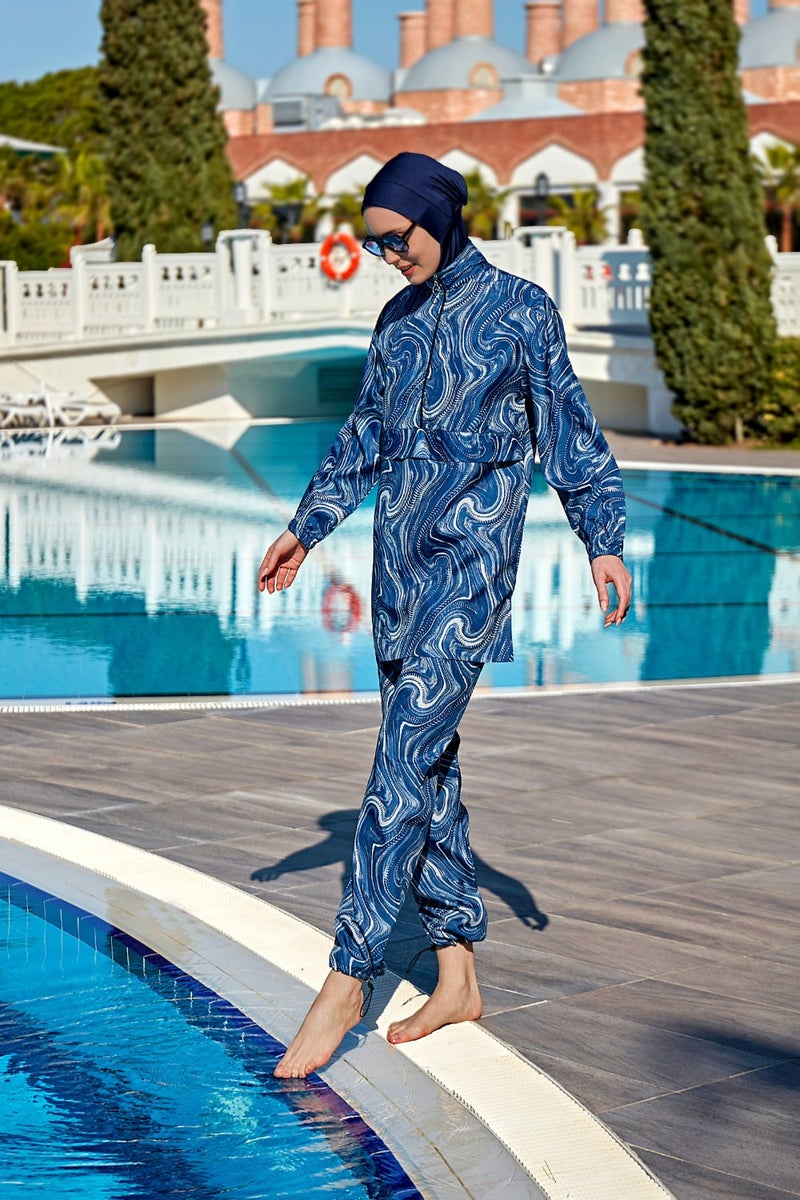 Remsa Mayo Remsa Swimsuit Remsa Parachute Fully Covered Hijab Swimsuit R4701 Wind  - Image 4