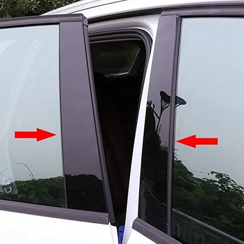Vuzmode 6Pcs Car Door Window Pillar Trim Cover - Image 3