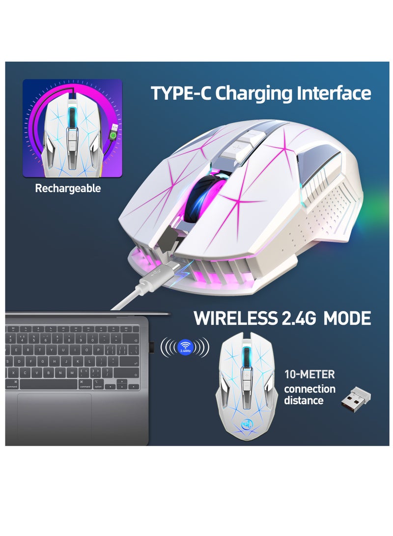 Wireless Gaming Mouse, Wireless Mouse For Laptop, 2.4G Portable Wireless Mouse Computer Mouse Wireless Wireless Mouse Gaming Laptop Mouse for Notebook, PC, Office Home Work - Image 2