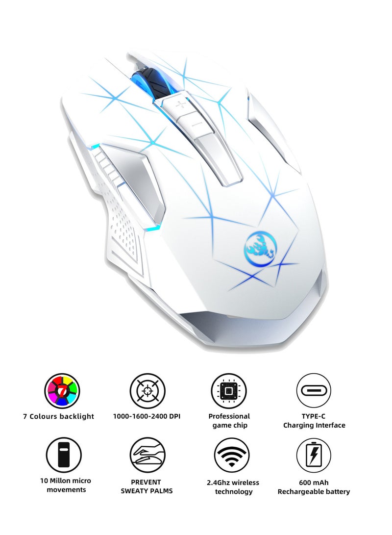 Wireless Gaming Mouse, Wireless Mouse For Laptop, 2.4G Portable Wireless Mouse Computer Mouse Wireless Wireless Mouse Gaming Laptop Mouse for Notebook, PC, Office Home Work - Image 4