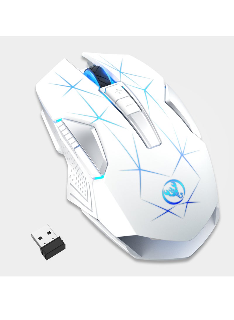 Wireless Gaming Mouse, Wireless Mouse For Laptop, 2.4G Portable Wireless Mouse Computer Mouse Wireless Wireless Mouse Gaming Laptop Mouse for Notebook, PC, Office Home Work - Image 5