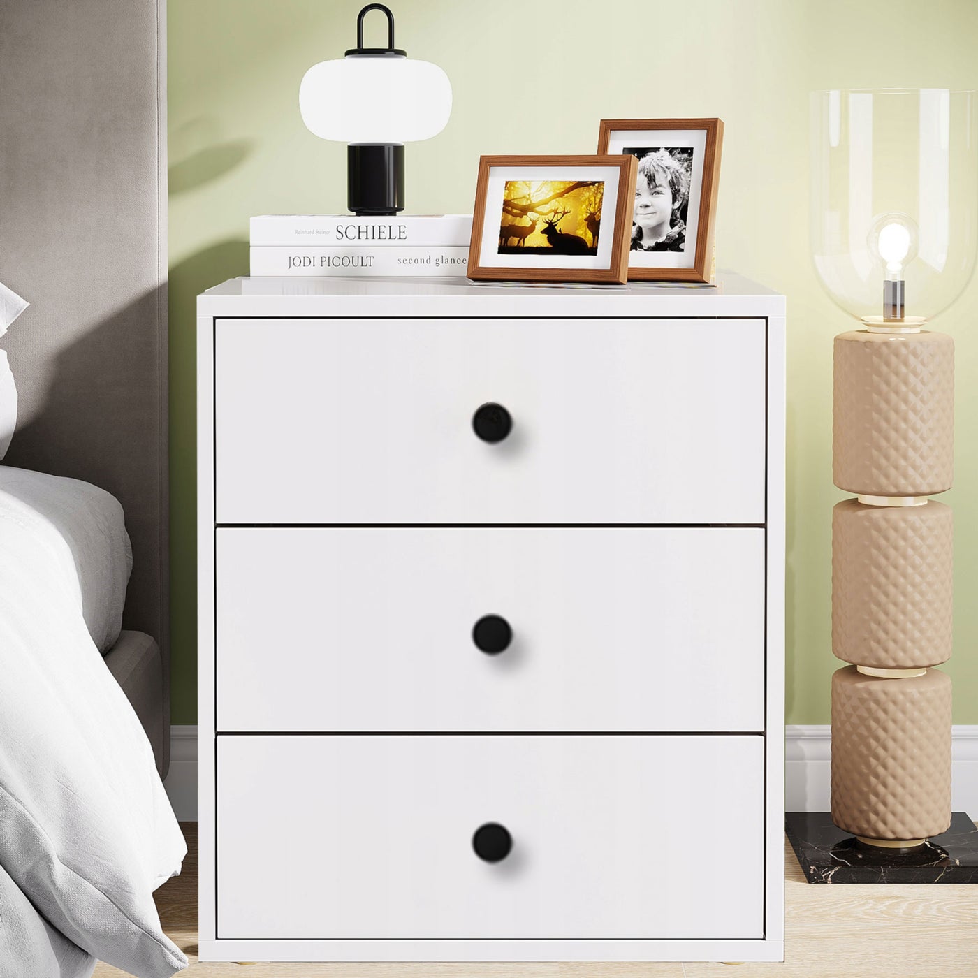 Modern MDF nightstand - Height 65 cm - Width 60 cm - Depth 36 cm, from Furniture Store.