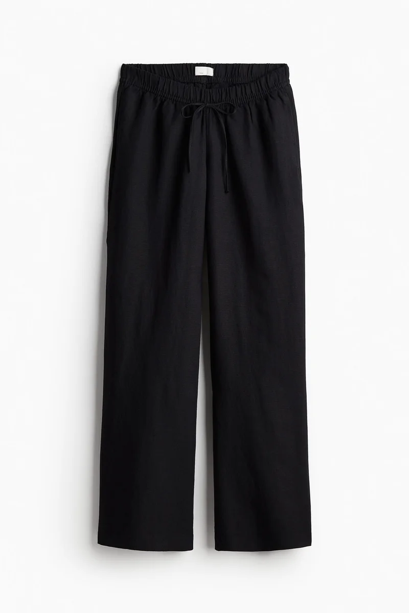H&M MAMA Before &amp; After linen-blend trousers