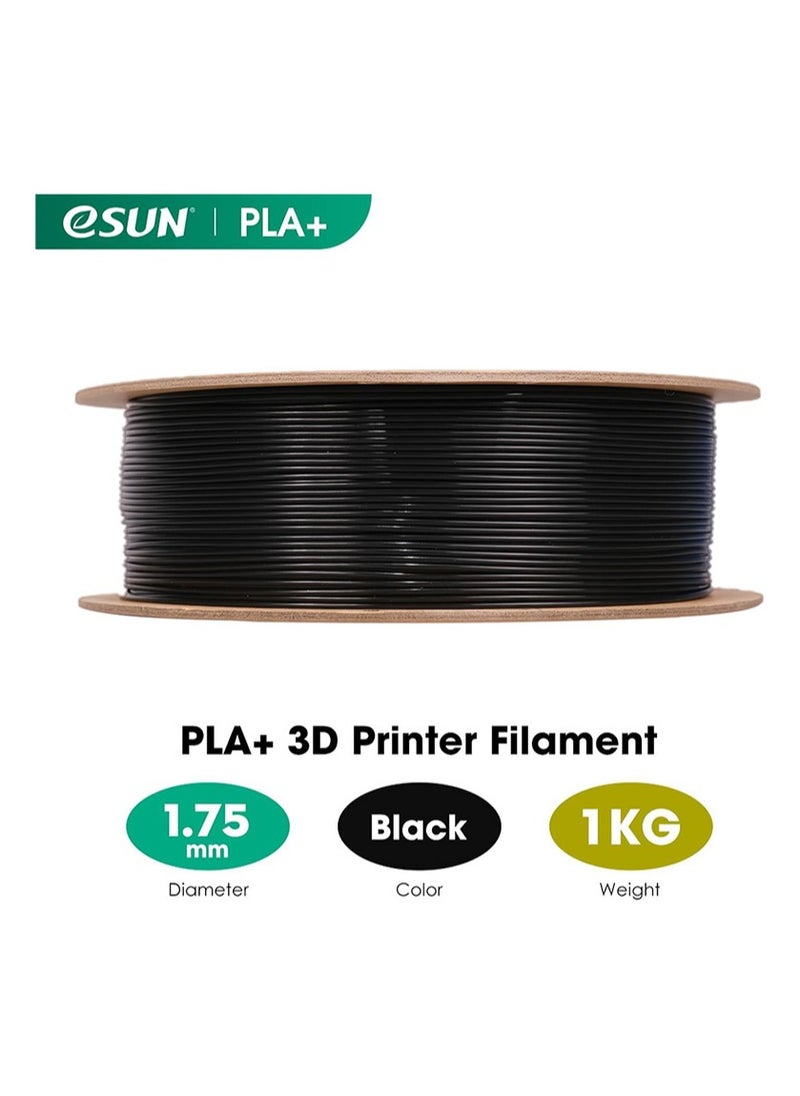 eSUN eSun Pla+ 1.75mm Black 3D Printer Filament 1kg Spool  - Image 2
