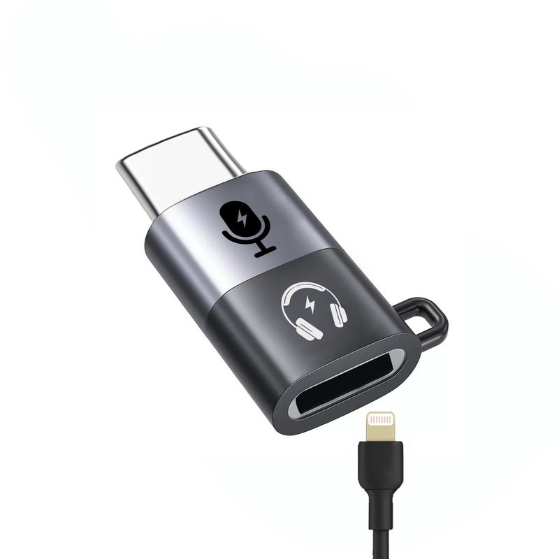 Kanget ® Lightning Female to Type C Male Adapter | Supports Data Transfer, Microphone, Headphones, Earphones, OTG, Normal Charging (Not for Fast Charging) - Image 1