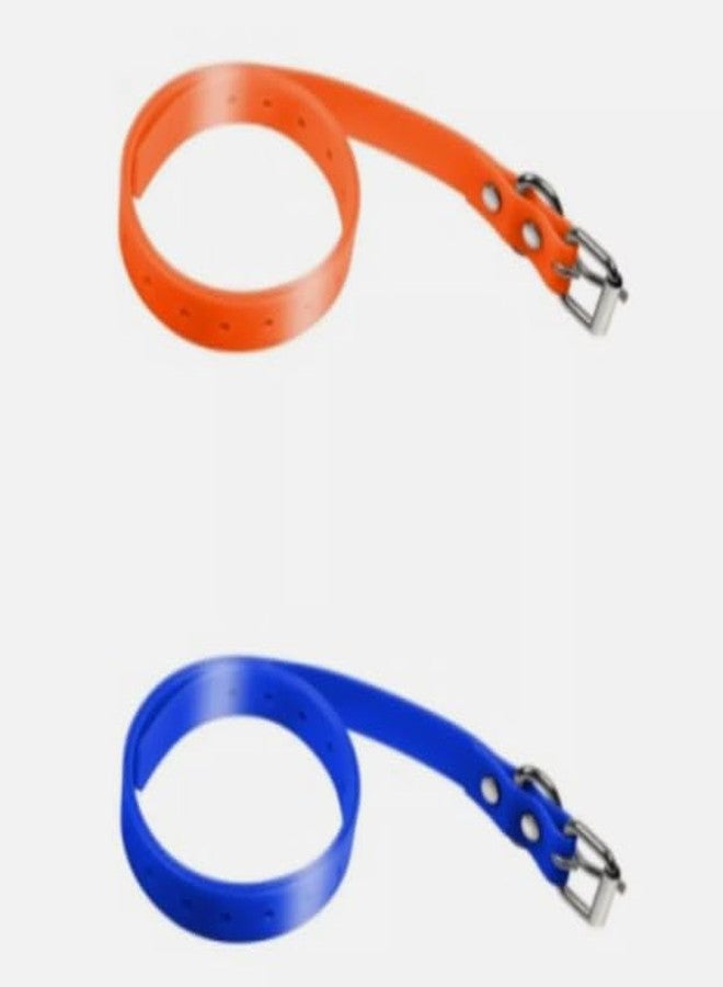 KELEFET for Dog Collar for Garmin Compatible 3/4" Strap for Garmin PT10 TB10 Delta Sport Delta for Petsafe,PATPET,Sportdog,Dogtra etc straning Collar, Buckle, Adjustable, watherproof Orange Blue - Image 1