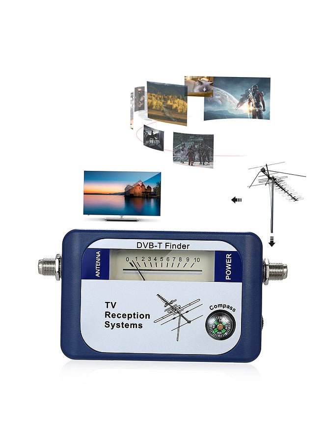 Generic - DVB-T Digital Satellite Signal Finder Meter Aerial Terrestrial TV Antenna with Compass TV Reception Systems - Image 1