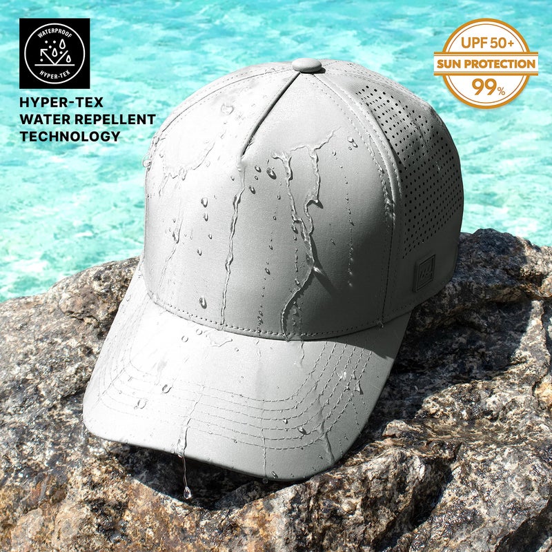 CHOK.LIDS Waterproof Ball Cap Cooling Mesh Running Baseball Cap Breathable Quick Dry Outdoor Sport Fitted Hat for Men Women (Black) - Image 4