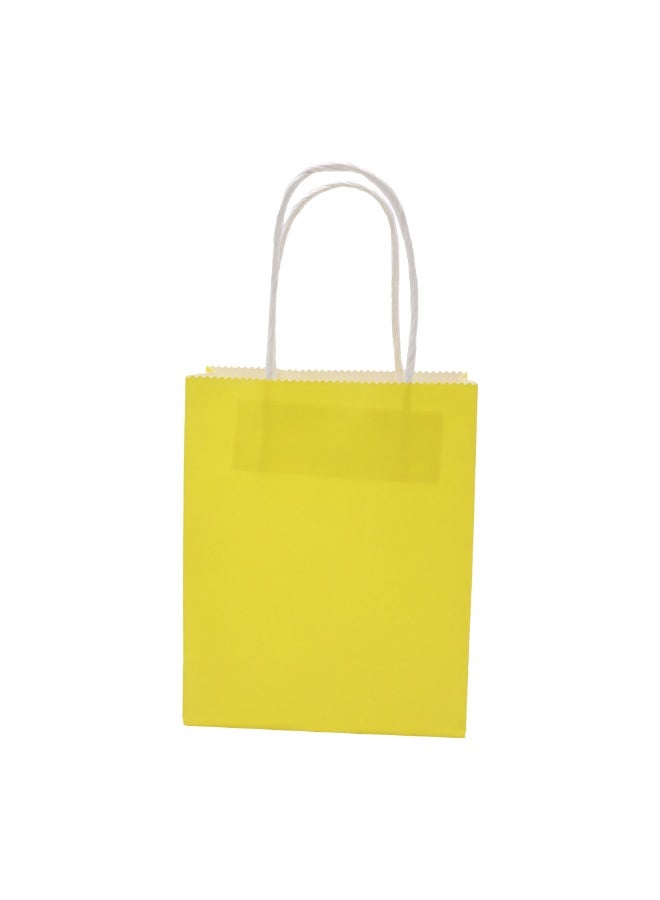 Ideal Pack Kraft Gift Paper Bags 12x15x6 cm – Pack of 10 | Small Recyclable Gift Bags with Handles | Eco-Friendly Paper Shopping Bags for Party, Retail, Wedding, Birthday & Events (yellow) - Image 4