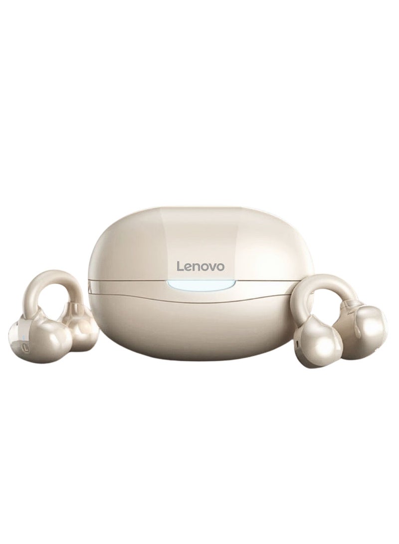Lenovo EA330 Clip-on Headphones: Invisible Wear, 40ms Ultra-Low Latency for Unrivaled Audio Experience - White - Image 1