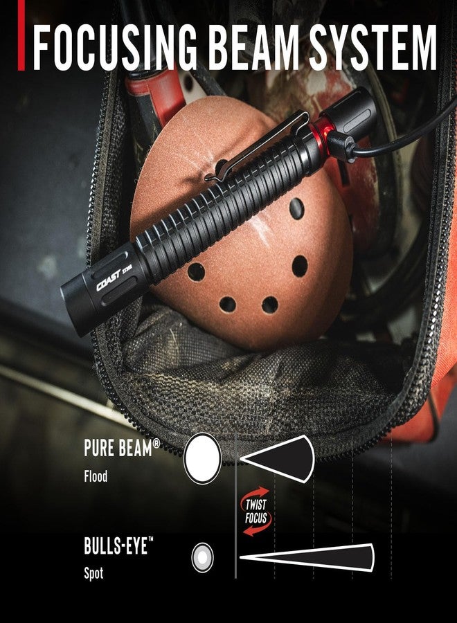 Coast XT30R 1000 Lumen Rechargeable LED Pocket Flashlight, 5 Light Modes with 2-Way Clip and Bite Caps Included - Image 4