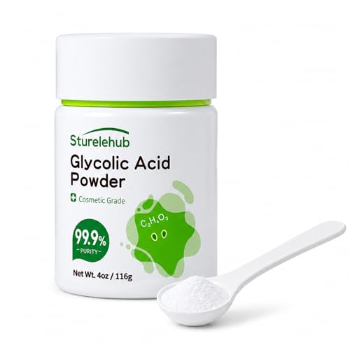 Sturelehub Glycolic Acid Powder 4OZ 116g 999 Purity Cosmetic Grade DIY Glycolic Acid Mask Make Your Own Glycolic Acid Lotion and Serum Glycolic Acid Powder For Homemade Cosmetics - Image 1