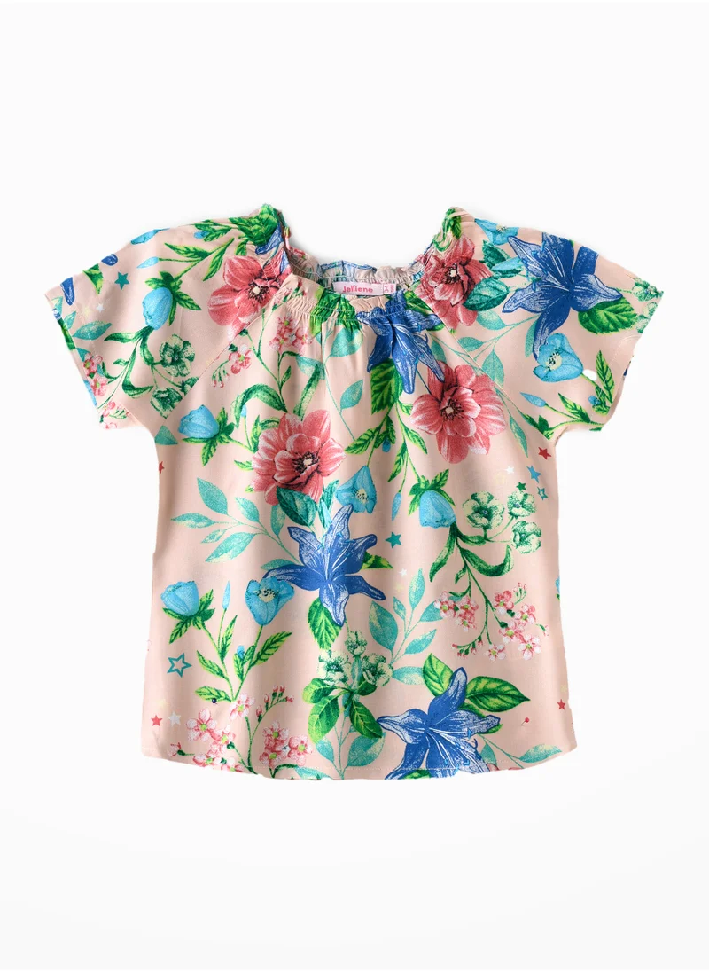 Jelliene Cozy Chic: Girls' Breathable Blouse Soft Style & Summer Sunshine