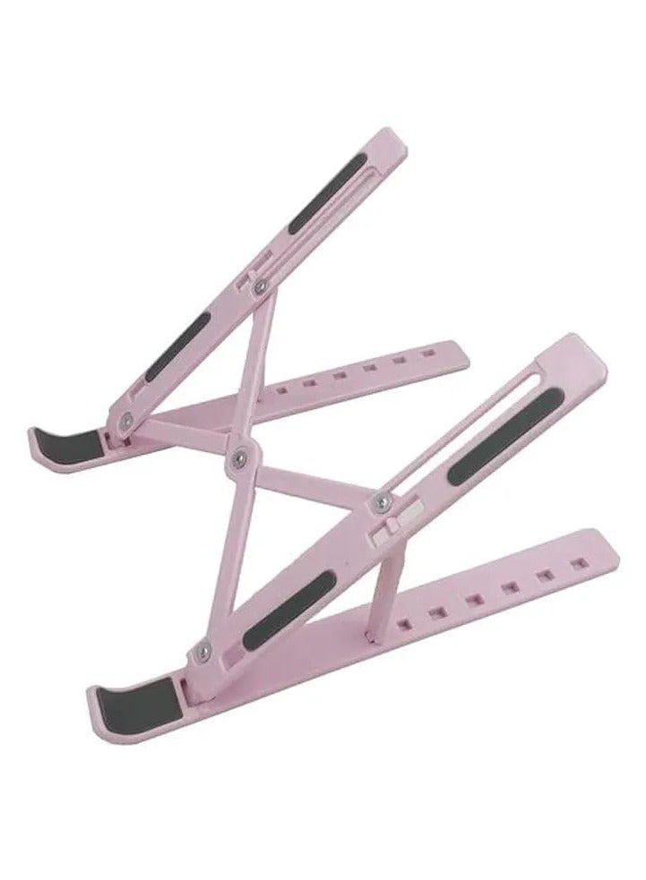Plastic laptop stand, suitable for office and mobile phones, foldable and adjustable, suitable for laptops and iPads, with adjustable angle. - Image 1
