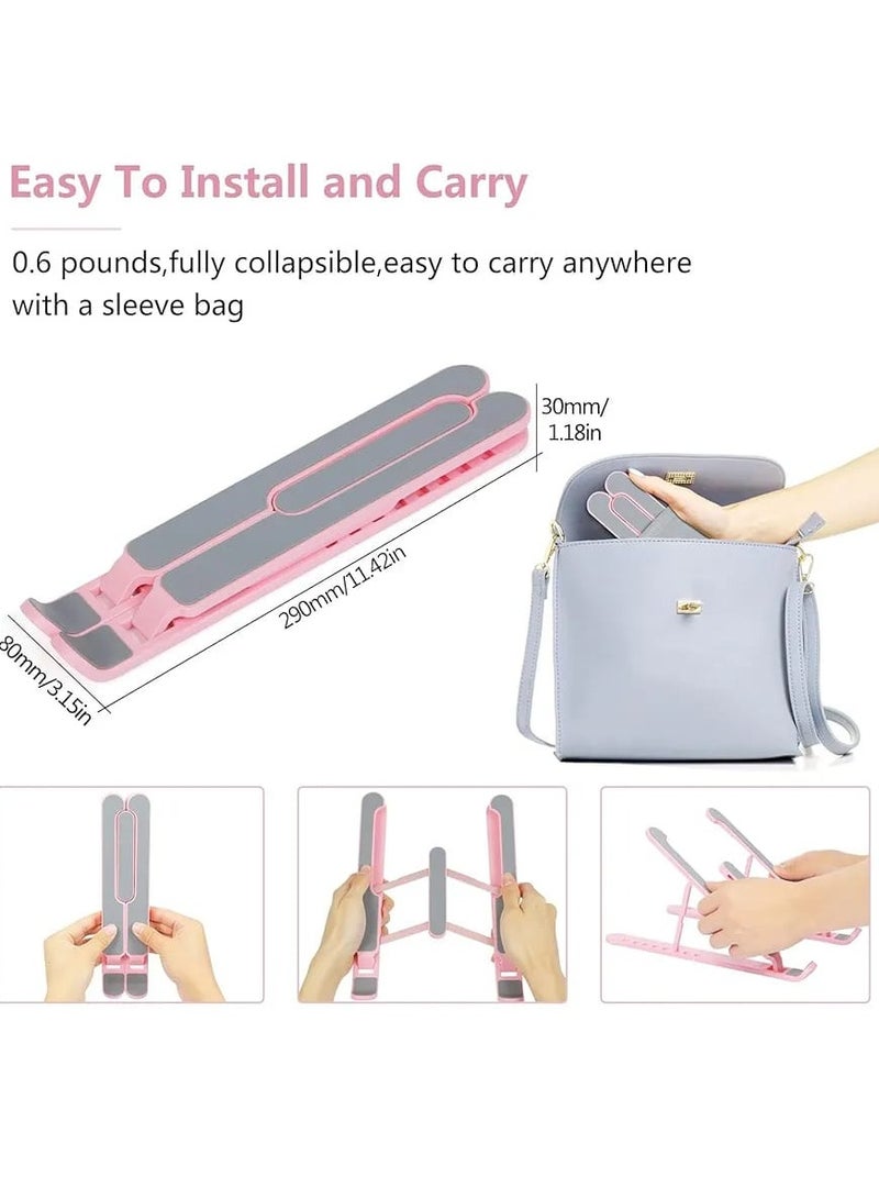Plastic laptop stand, suitable for office and mobile phones, foldable and adjustable, suitable for laptops and iPads, with adjustable angle. - Image 2