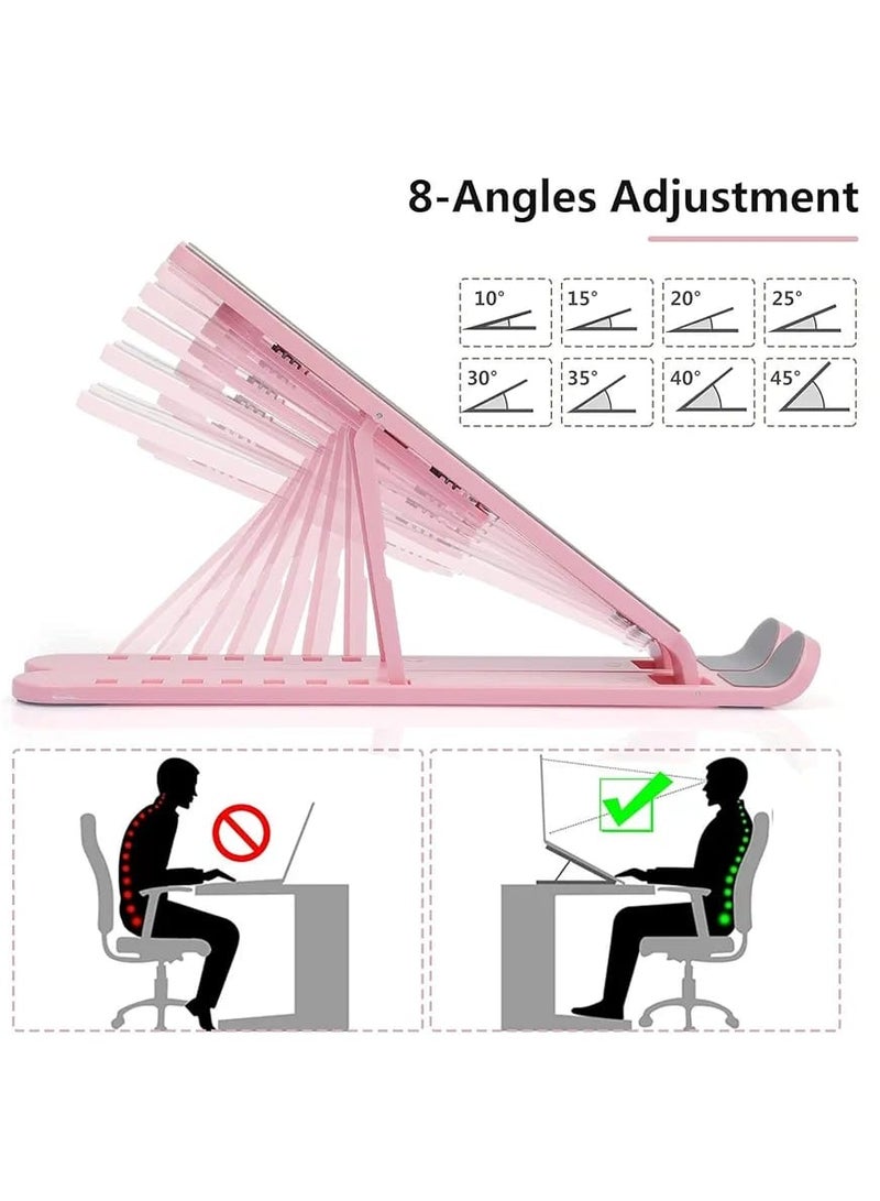 Plastic laptop stand, suitable for office and mobile phones, foldable and adjustable, suitable for laptops and iPads, with adjustable angle. - Image 3