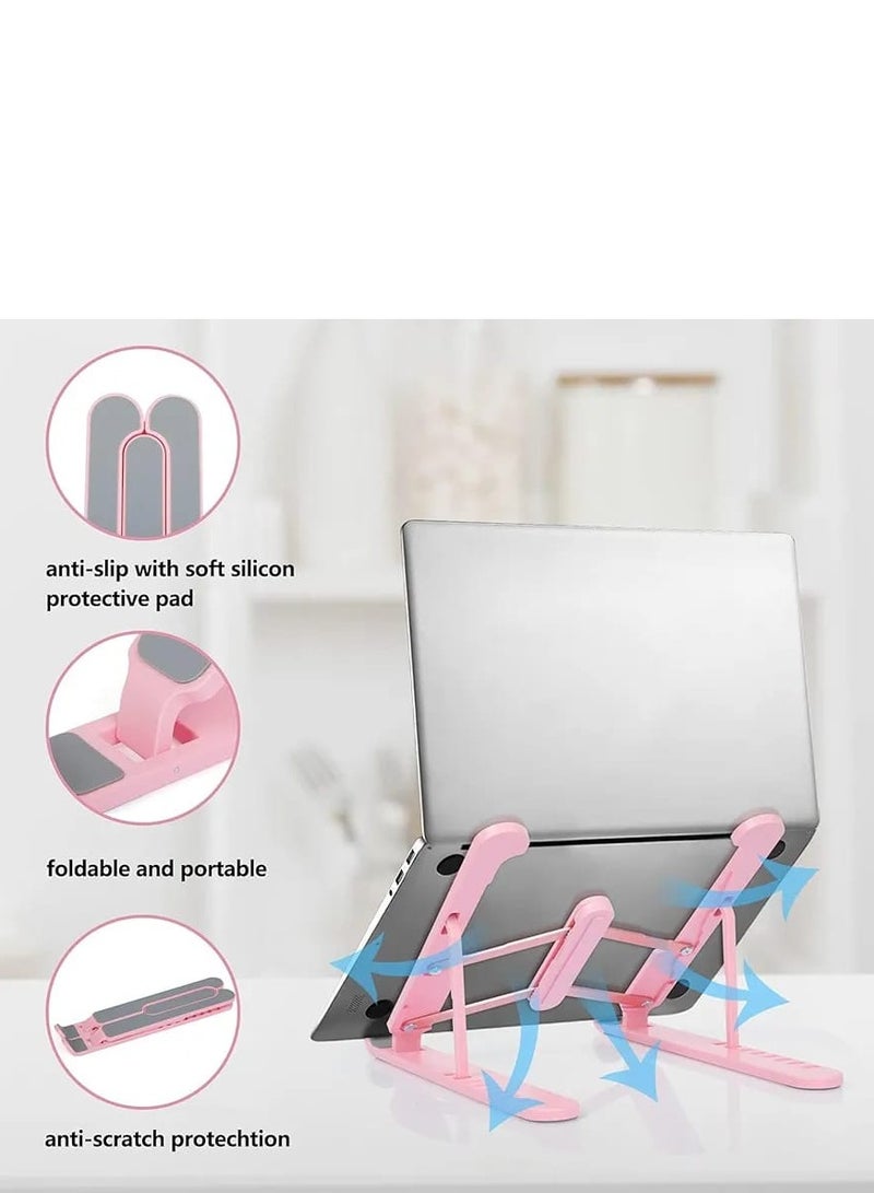 Plastic laptop stand, suitable for office and mobile phones, foldable and adjustable, suitable for laptops and iPads, with adjustable angle. - Image 5