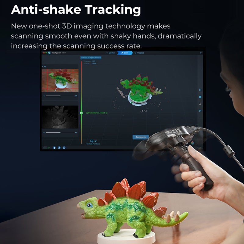 3D Scanner: Black, Anti-Shake Tracking, No Spray Required - 24-bit Full-Color Scanning, Dual Modes, WiFi6 Wireless for 3D Printer, Car Parts, Face Modeling - Image 2