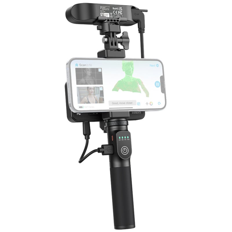 3D Scanner: Black, Anti-Shake Tracking, No Spray Required - 24-bit Full-Color Scanning, Dual Modes, WiFi6 Wireless for 3D Printer, Car Parts, Face Modeling - Image 1