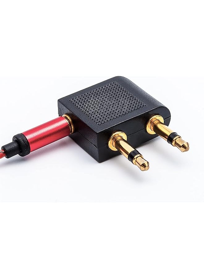 erorex 6 Pack Airplane Airline Flight Adapters For Headphones Golden Plated 3.5Mm Male To 3.5Mm Female Earphone Jack Headset Connector Adapter  - Image 5