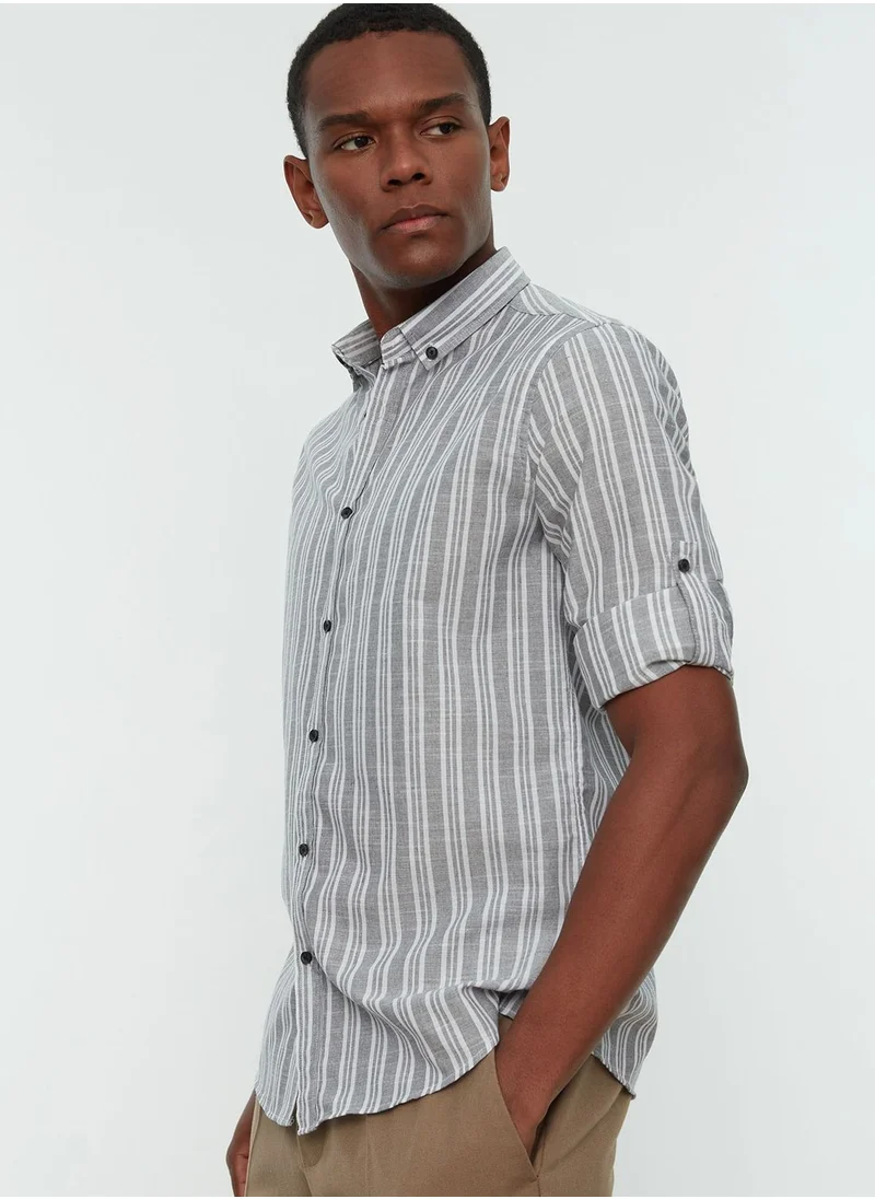 trendyol Striped Slim Fit Shirt