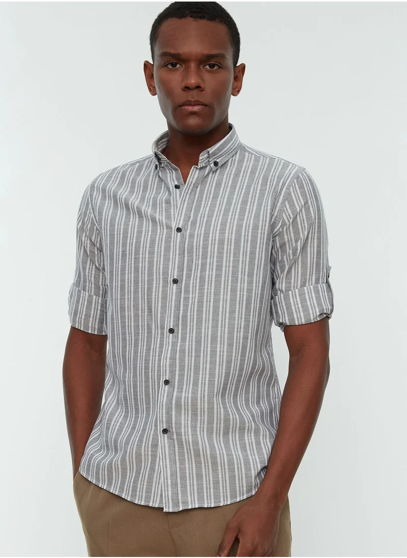 trendyol Striped Slim Fit Shirt