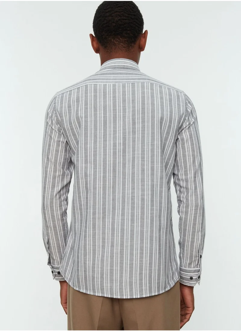 trendyol Striped Slim Fit Shirt