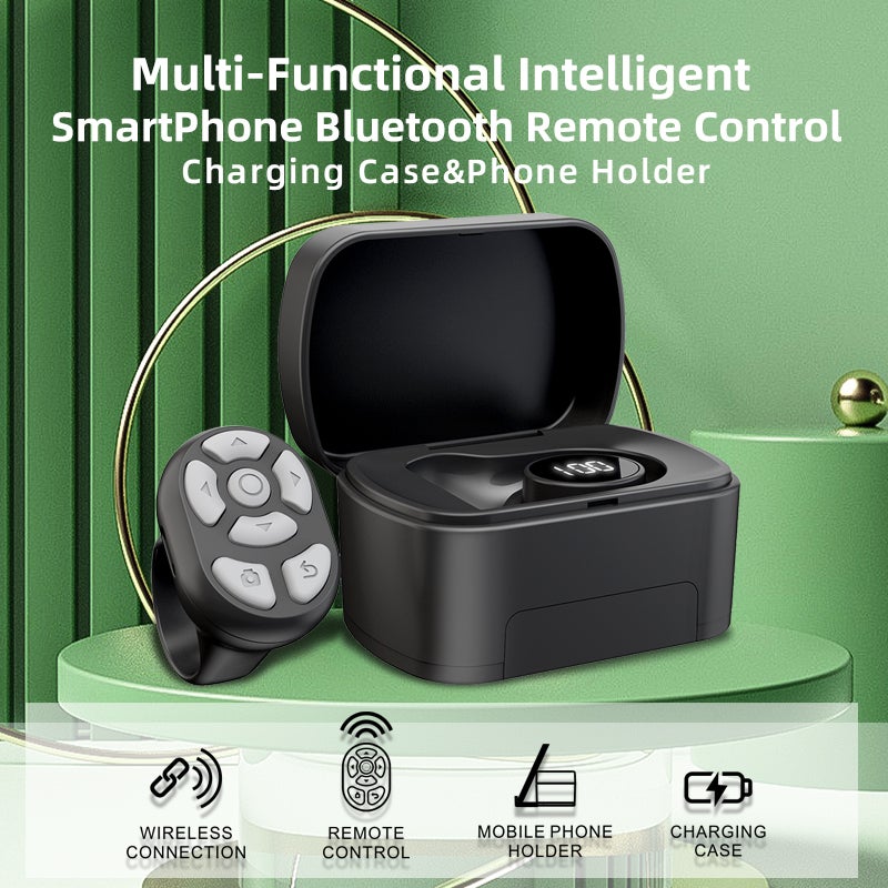 2 In 1 Bt Finger Ring Remote - Adjustable Fit Multifunctional Page Turner For Iphone, Ipad, Android Phones Travel Home Office - Image 2