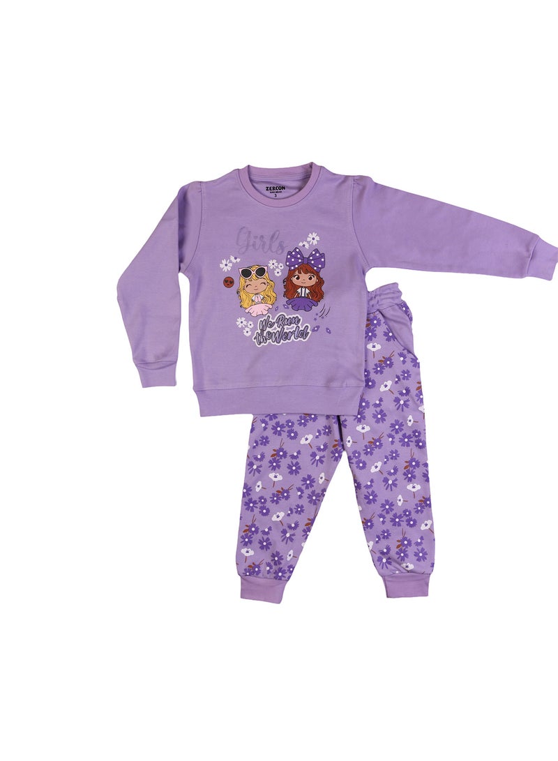 زيركون بيجامة بناتي خريفي - Image 1