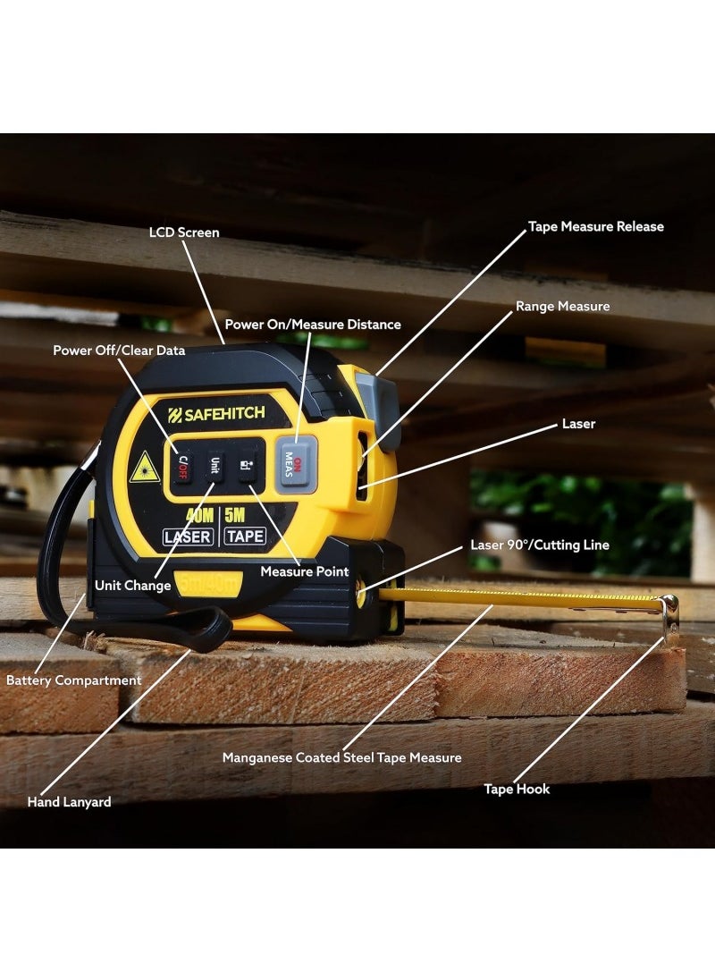 Generic - 3-in-1 laser tape measure, digital laser rangefinder with LCD display - Image 1