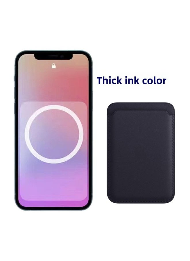 Generic - 13magsafe Leather Card Holder Anime Design Magnetic Suction For Iphone14 Phone Sticker Card Slot Digital Computer Protective Case-Color:Thick Ink Color [For Iphone 12~16 Series Universal Official Animation]-Applicable Model:Imitation Original Packaging [card With Logo]] - Image 1